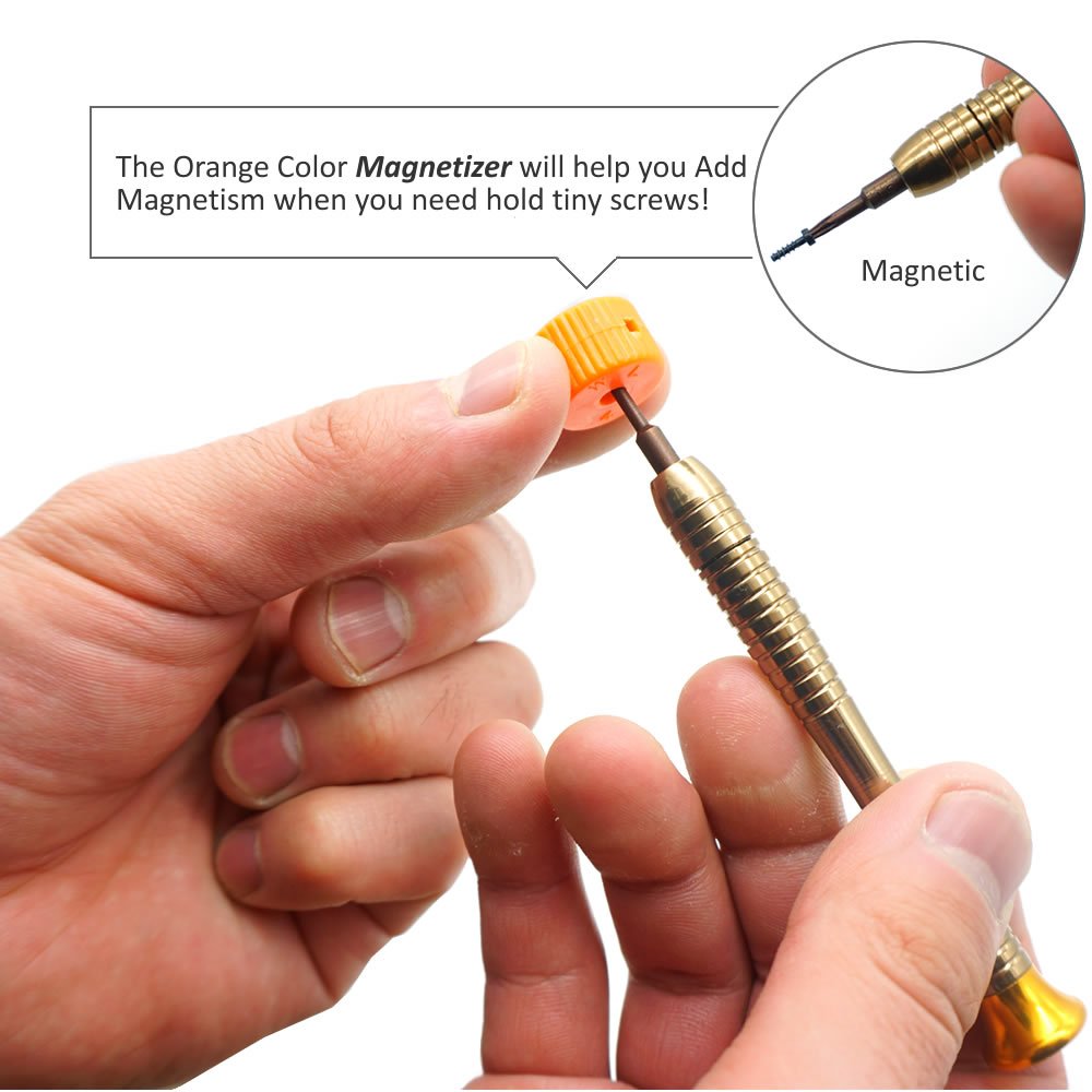 27 in 1 Precision Screwdriver Set with Torx Phillips Pentalobe Triwing Screwdriver Bit Set,Small Portable Opening Repair Tool Kit for iPhone,Macbook,iPad,Laptop,Watch & Glasses