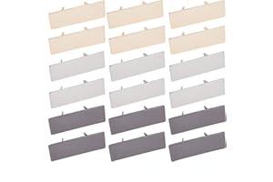 WADORN 18pcs Metal Blank Stamping Tags, 3 Colors Alloy Rectangle Blank Name Labels Marker DIY Handmade Logo Labels with Spacers for Clothes Bags Label Signs for Jeans Shoes Craft Bag Making Hardware