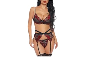 Gibobby Womens Lingerie Women Sexy Lingerie Lace Bodysuit Snap Crotch Cut Out Teddy Babydoll One Piece V Neck Sleepwear