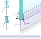 Sarmeley Shower Screen Door Seal Strip 4Pcs 4-7mm Glass Curved Straight 16mm view 2