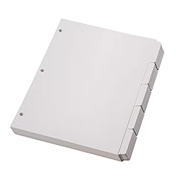 Oxford Blank Write On Binder Dividers, 1/5 Cut