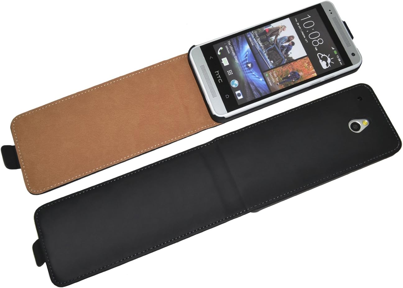 Suncase Flip-Style Leather Case for HTC One Mini Black - Image 5