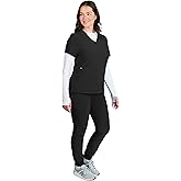Medgear Women's 4-Way Stretch 12-Pocket Jogger Scrub Set