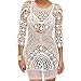 White Beach Cover Up Lace Bikini Cover Up Bathing Suit Cover White Crochet Dress