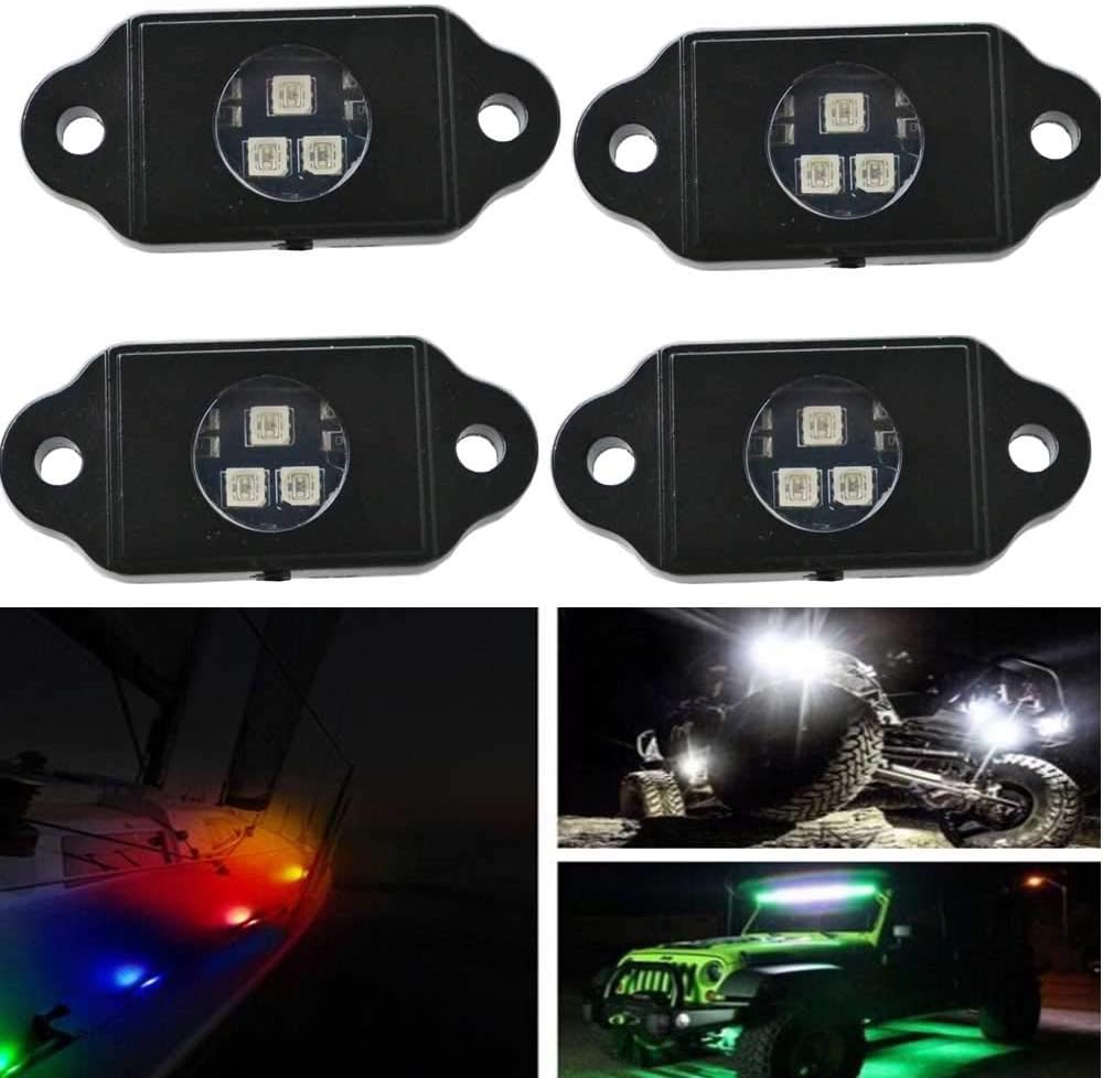 Kingshowstar RGB LED Rock Lights with APP 12 V Waterproof Music Rock