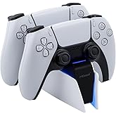 Mcbazel Dual Charger for PS5, Controller Charger Fast Charging Station Dock USB Type C Charging Adapter with LED Indicator for PlayStation 5 DualSense Controller