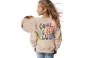 GLIGLITTR Big Sister Sweatshirt for Toddler Baby Girls - Cool Sis Club Long Sleeve Outfit Shirt for Announcement