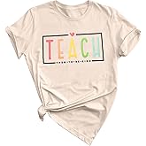 Teacher Shirt Women Teach Them to Be Kind T Shirt Teach Kindness Shirt Last Day of School Short Sleeve Tee Tops