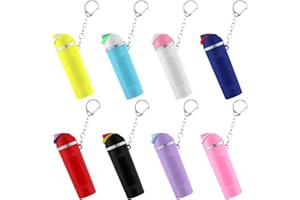 Wchoicsy 8 Pack Mini Tumbler Keychain for Owala Water Bottle, Mini Cup Keychain Chapstick Holder for Women Girls
