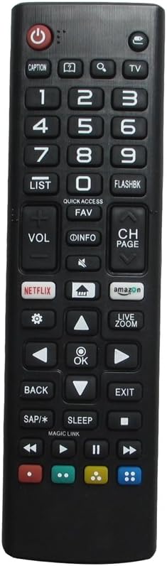 HCDZ Replacement Remote Control with Netflix Amazon Buttons for LG 75SK8070PUA 75SK8070AUB 65SK8000AUB 55SK8000AUB 65SK8000PUA 55SK8000PUA 4K HDR Smart LED Super UHD TV