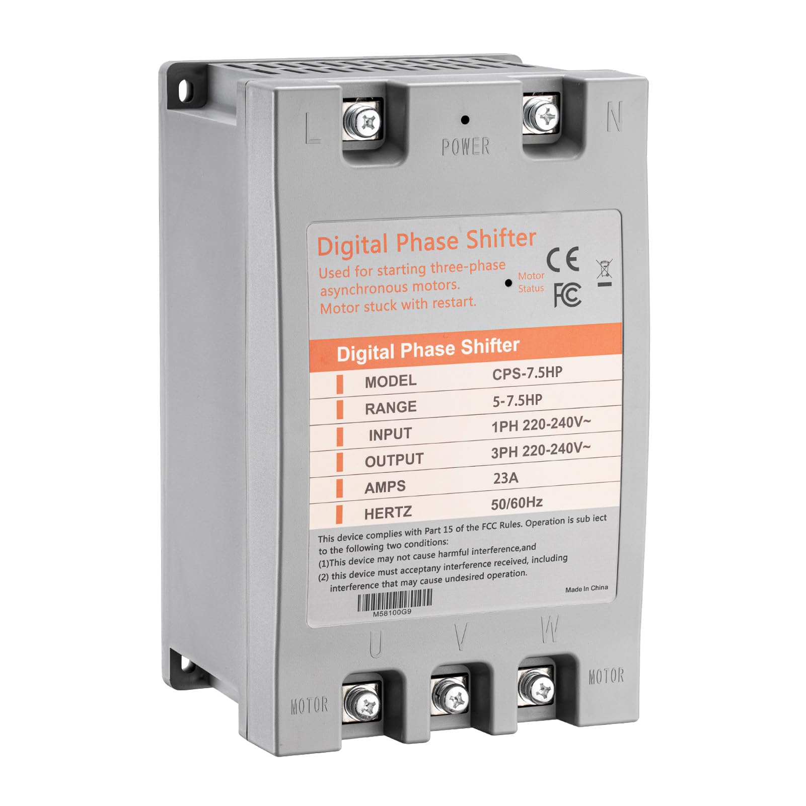 Photo 1 of LGIB Single Phase to 3 Phase Converter?7.5HP 220V 3 Phase Converter?220V-240V Input/Output Digital Phase Shift for 7.5HP Motor