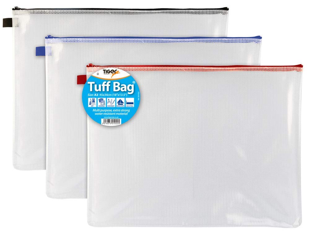 Tiger tuff bag A3 size single bag - assorted colours