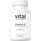Vital Nutrients Vitamin E with Mixed Tocopherols, 100 Softgels | Potent Antioxidant Vitamin E Supplements to Support Cardiovascular Health,* Formulated without Gluten &amp; Dairy, Non-GMO
