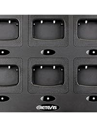 Retevis H 777 Gang Charger Cargador de 6 unidades y múltiples unidades Compatible Baofeng BF 888S Arcshell AR 5 H 777 (No H 777S) Walkie Talkie (1 paquete)