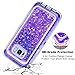 Samsung Galaxy S8 Plus Case, Coolden Luxury Floating Glitter Case Sparkle Bling Quicksand Liquid Cover Clear Shockproof Bumper Dual Layer Anti-Drop PC Frame + TPU Back for Galaxy S8 Plus, Purple