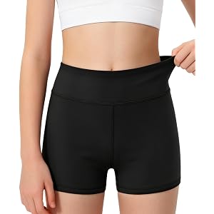 SIMIYA Girls Athletic Shorts Spandex Biker Shorts for Girls Size 5-14 Years | Girls Bike Shorts for Volleyball Gymnastics Bik