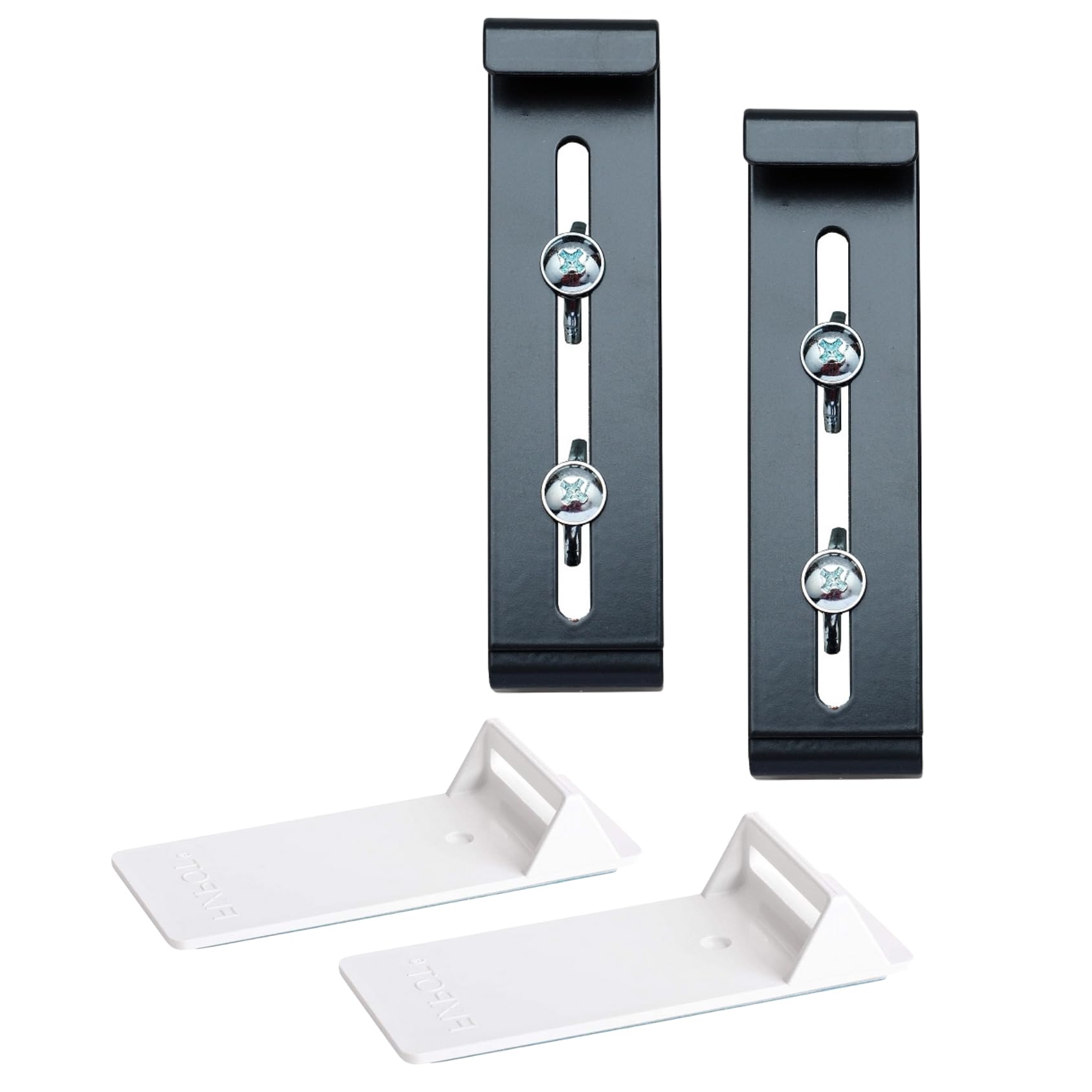 Plastia FixPot Window Box Brackets - Invisible Flower Box Holder for Windowsill - Metal Window Planter Brackets - Adjustable Window Sill Brackets, 2 pcs