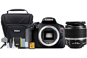 Canon EOS Rebel T7 DSLR Camera and EF-S 18-55mm is II Lens Kit Bundle with SD Card and Holster Camera Case and Accessories (3 Items)