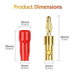 Diospyros 4 mm Gold Plated Open Screw Type Speaker