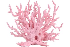 PENCK Aquarium Decorations Resin Reef Tank Decor Accessories Fake Coral Fish Tank Ornaments (Pink)