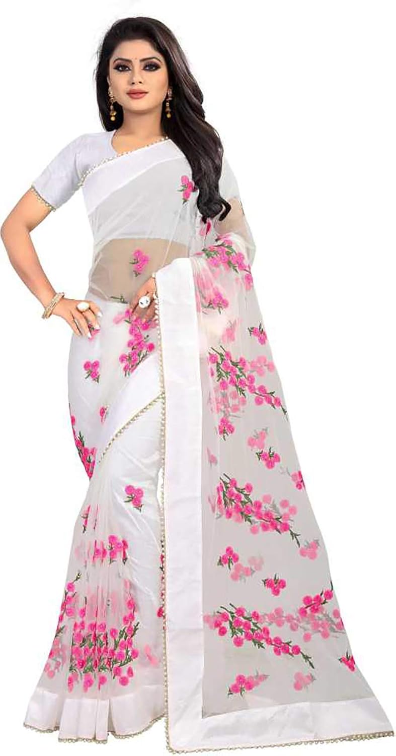 amazon white colour sarees
