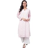 Ada Latest Indian Hand Embroidered Traditional Chikankari Georgette Kurta Kurti Kameez for Women
