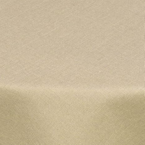 Textil Tischdecke Leinen-Optik 135x180cm oval mit FLECK-Schutz sand *pflegeleicht* Farbe wählbar