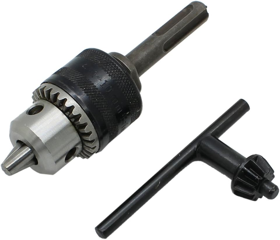 Keyless Drill Chuck 1.5-10mm 1/2"-20UNF Thread With Key And SDS Plus Adapter For Electric Hammer Drill