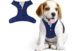 MIXXXO Premium Dog Tuxedo Costume - Custom Dog Bowtie Color to Match Your Wedding Outfit - Formal Dog Suit Clothes, Tie and Tuxedo Harness - Adjustable Dog Tux for Large to Small Dogs and Cats