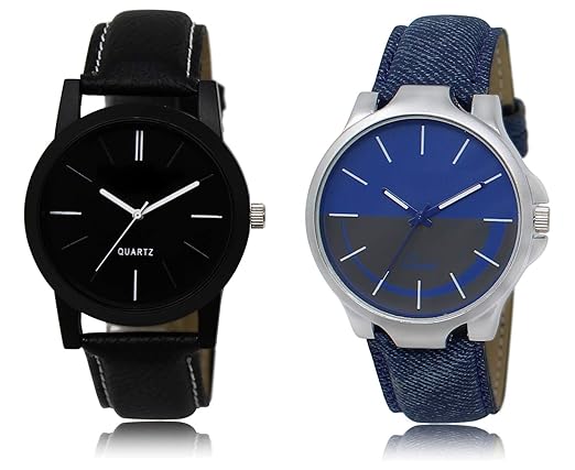 Analouge Multi Dial Stylish Leather Belt Combo Mens Boys Watch -(LR05_24)