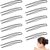 30 Pieces U Shaped Hair Pins Metal Bobby Ballet Styling Pins for Women Girls and Hairdressing Salon Thick Thin Long Curly Hair Forks(Black)