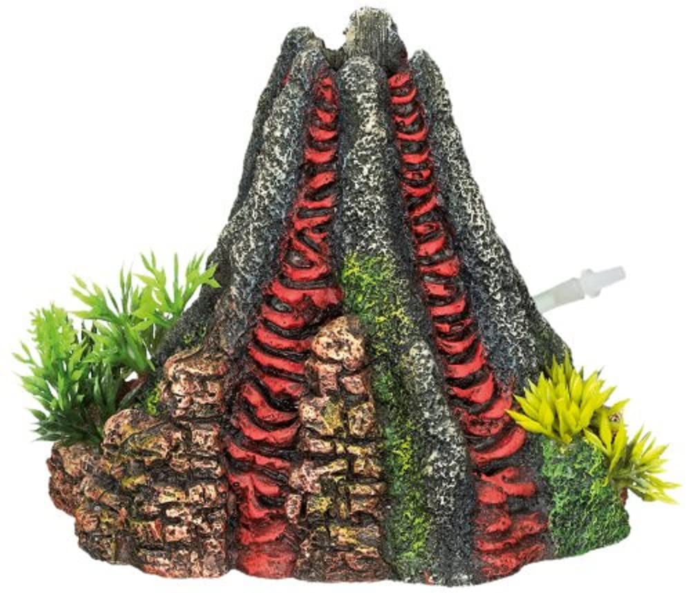 Nobby Volcano with Plants Aquarium Ornaments, 14 x 13 x 12.5 cm