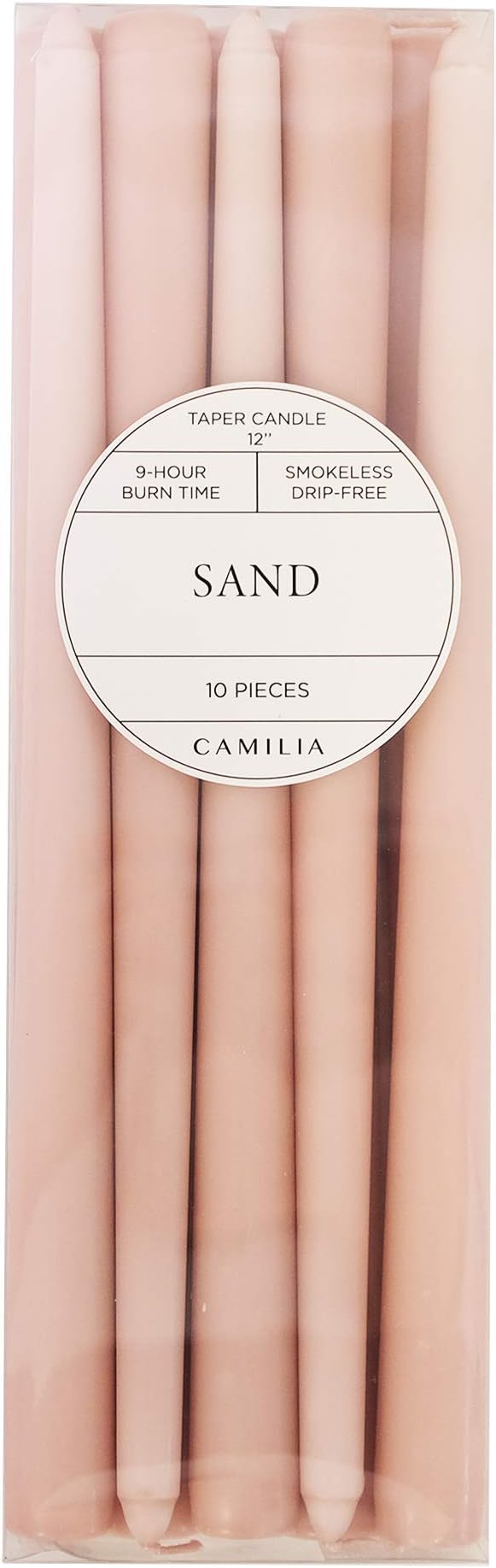Camilia 12 INCH Taper Candles 10PCS/Pack (Sand)