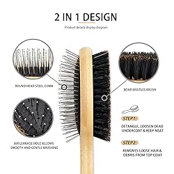 Double Sided Dog and Cat Brush - Bristle and Pin