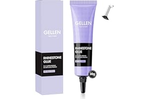 Gellen 30g Rhinestone Glue for Nails, Super Strong Adhesive Gel Nail Glue for Nail Charms, UV Light Needed Nail Gel for 3D Nail Art & Beads & Diamonds & Jewelry