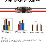WMYCONGCONG 15x 2 Pin 2 Way I Type Wire Connectors No Strip Low Voltage DC AC view 3
