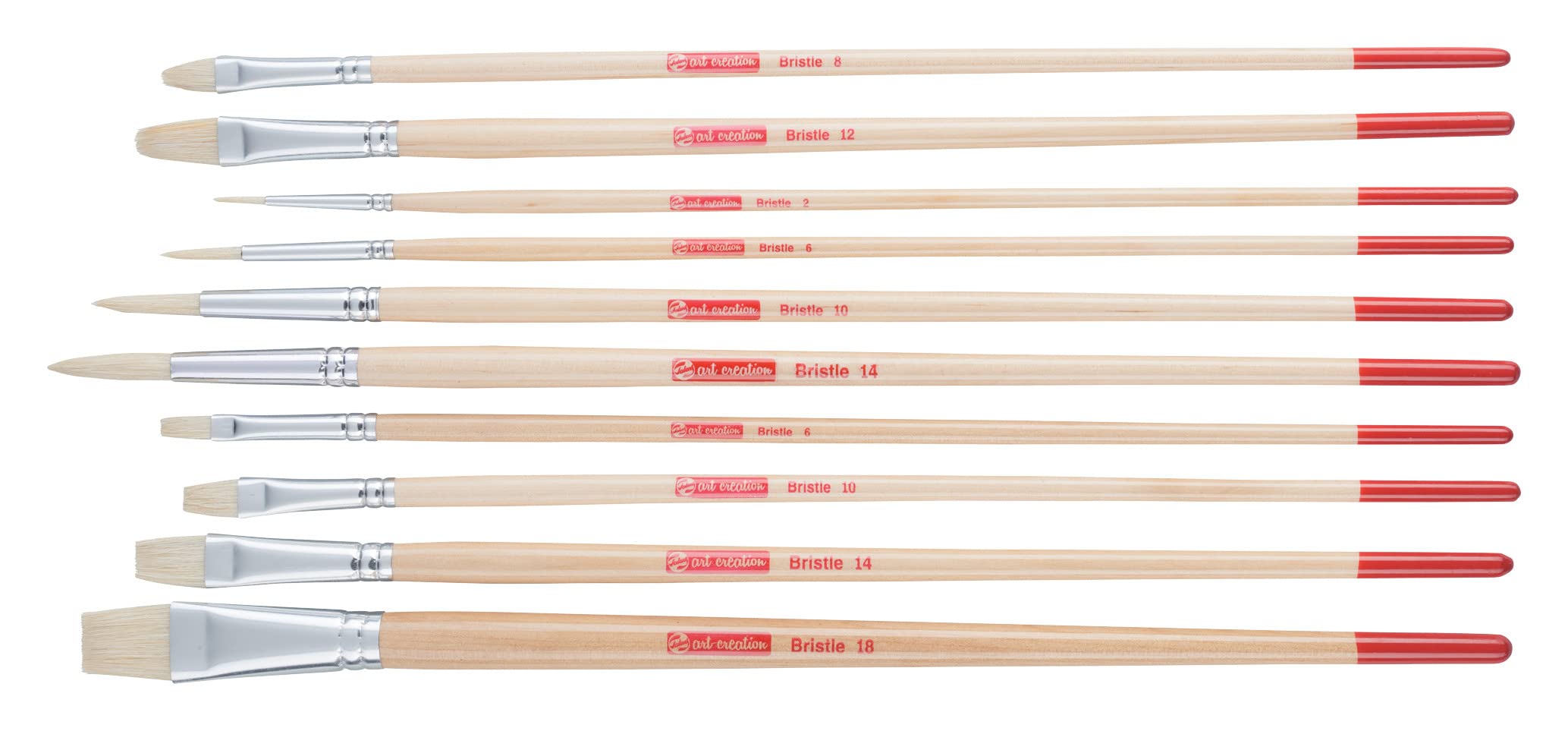 Talens Art Creation Bristle Brush 10-Piece Set