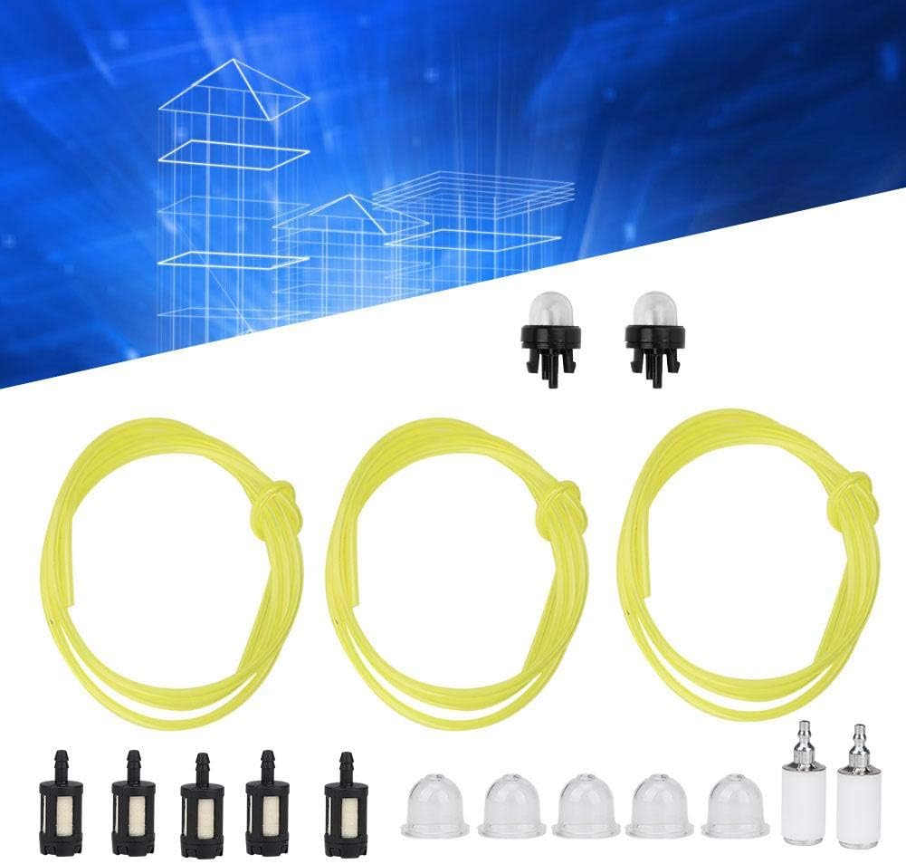 Cafopgrill Petrol Strimmer Fuel Pipe, 1.5 Meters Gas Petrol Fuel Line Hose Gas Oil Tube Pipe with Snap in Primer Bulb and Fuel Filter - Image 4