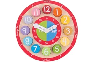 Bigjigs Toys Wooden Teaching Clock - Tell The Time