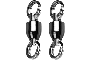 QISHUO Ball Rolling Bearing Swivel Saltwater High Strength Fishing Swivel Steel Bearing Connector Fishing Swivels Stainless B