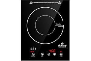 Duxtop Built-in Induction Cooktop, Portable Countertop Burner, Sensor Touch Induction Burner, 170-Minute Timer, Safety Lock, 1800W BT-200T1/8600BI