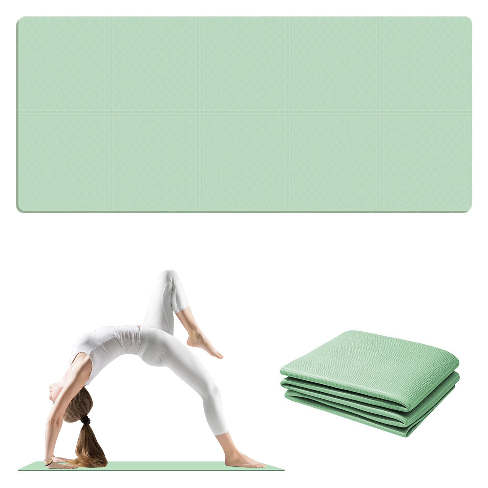 RICHDMI Gymnastics Mat, Yoga Mat, Non-Slip, 186 x 61 cm, Green