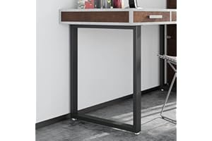 HOMEKAYT Metal Table Legs 28''Hight 24'' Wide Heavy Duty Furniture Legs, Modern Desk Legs Multiple Uses for Dinning Table Coffee Table (Rectangle Shape, 2pcs)-Black