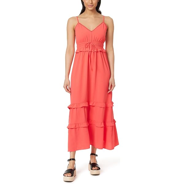 Amazon.com: endless rose Women's Textured Sleeveless Maxi Dress, Coral  Orange, XS : Clothing, Shoes & Jewelry