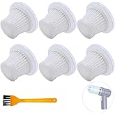6-Pack LT-117C HEPA Filter Replacement: ONLY for KMM LT-117C Handheld Car Vacuum Cleaner (Blue Body)