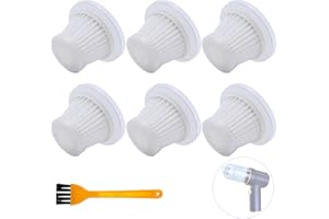 HIHEPA 6-Pack LT-117C HEPA Filter Replacement: ONLY for KMM LT-117C Handheld Car Vacuum Cleaner (Blue Body)