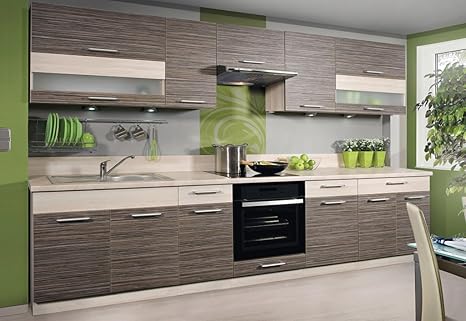 Komplett Kuche 270cm Schranke Zebrano Birne Amazon De Kuche Haushalt