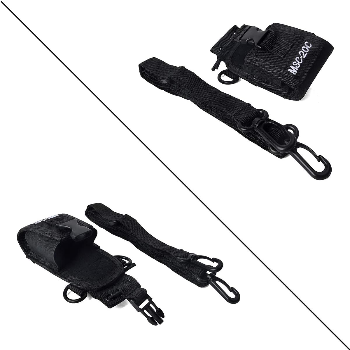 HYS MSC-20C Adjustable Multi-function Pouch Case Holder Compatible for Kenwood Yaesu Icom Motorola Baofeng UV5R UV82 TYT UV5RA HYT 888S Walkie Talkie Holster - Image 5
