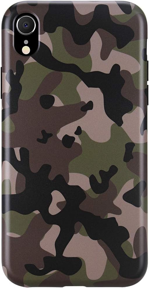GOLINK Case for iPhone XR, Matte Finish Camo Series Slim-Fit Ultra-Thin Anti-Scratch Shock Proof Dust Proof Anti-Finger Print TPU Gel Case for iPhone XR 6.1" - Brown