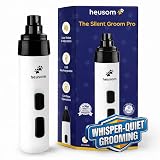 Heusom Silent Groom Pro Pet Nail Grinder | Whisper Quiet Claw Trimmer for Dogs, Cats and Other Animals | Safe & Stress Free Nail Grooming, Ideal for Sensitive Dogs of All Breeds & Sizes